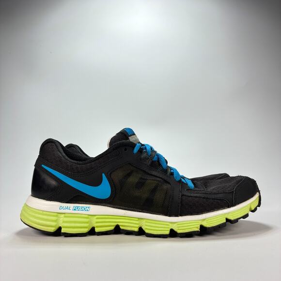 Nike Dual Fusion ST 2 Black Blue Training Running Shoes 454240-018 Womens Sz 8.5 - Picture 1 of 10